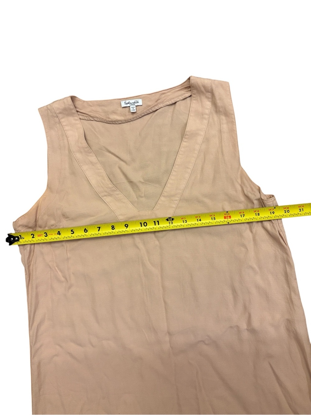 Splendid Blush V-Neck Sleeveless Slip Dress - Picture 5 of 6
